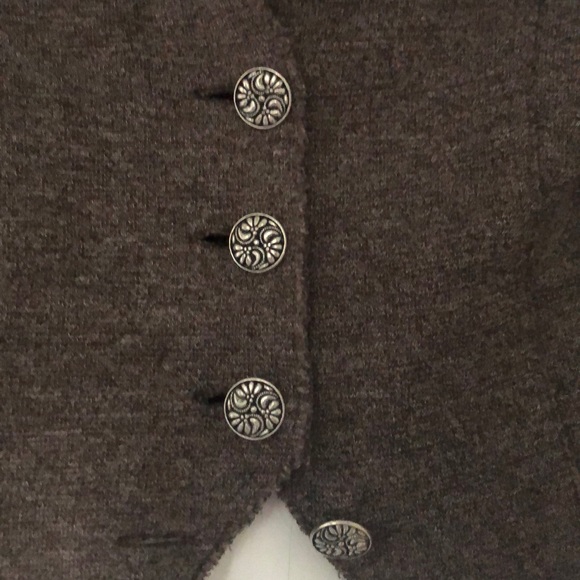 Free People Grey/Green Military Style Blazer - Picture 2 of 5